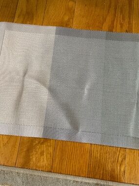 Set of 2 Gray Vinyl Placemats